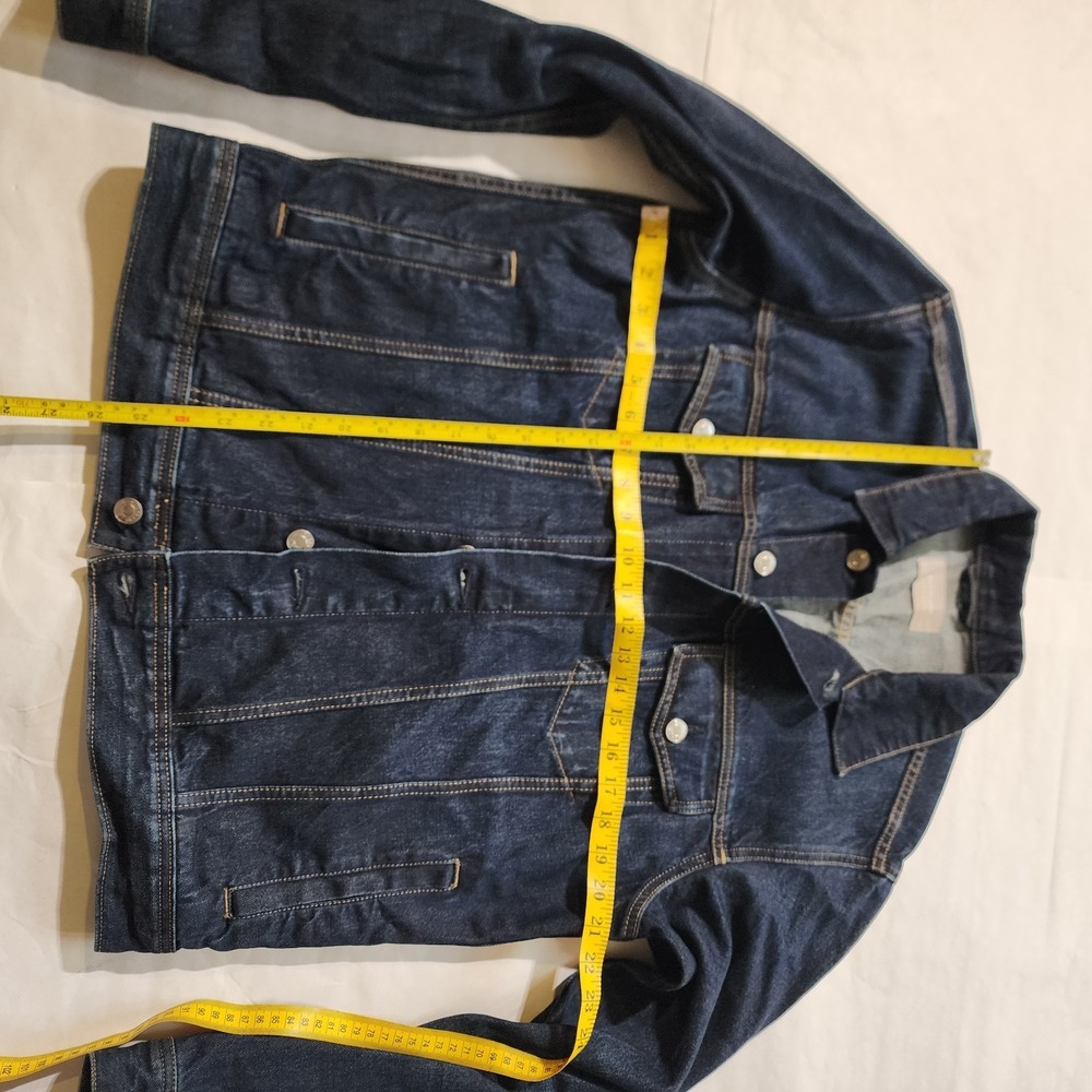 Everlane Jacket Womens Blue The Shrunken Denim Cropped Fit Tailored Cotton MED - Picture 4 of 6